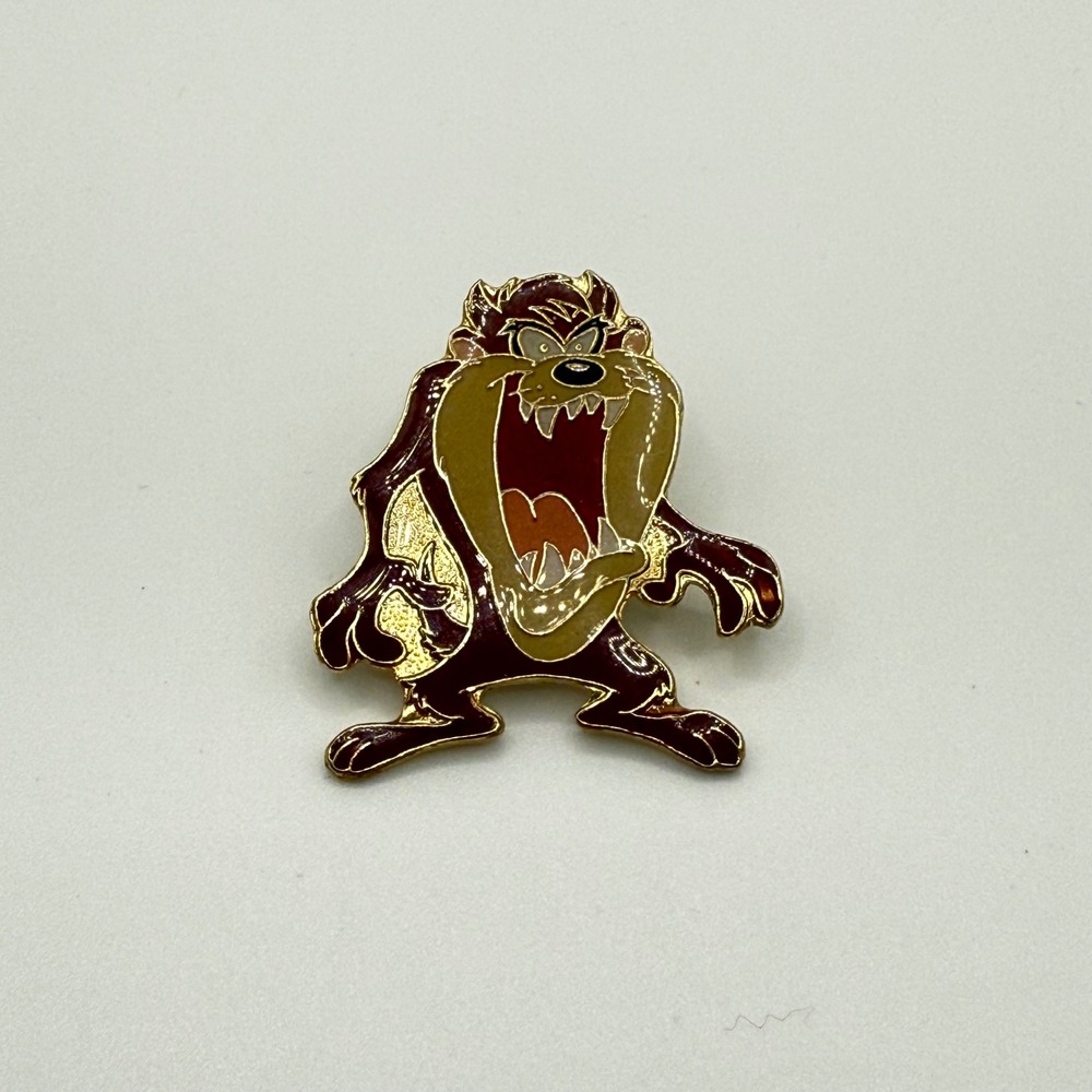 Vintage 1993 Warner Bros Tasmanian Devil Taz Enamel Pin Looney Tunes